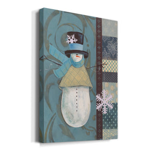Snowman Patchwork II Premium Gallery Wrapped Canvas - Ready to Hang