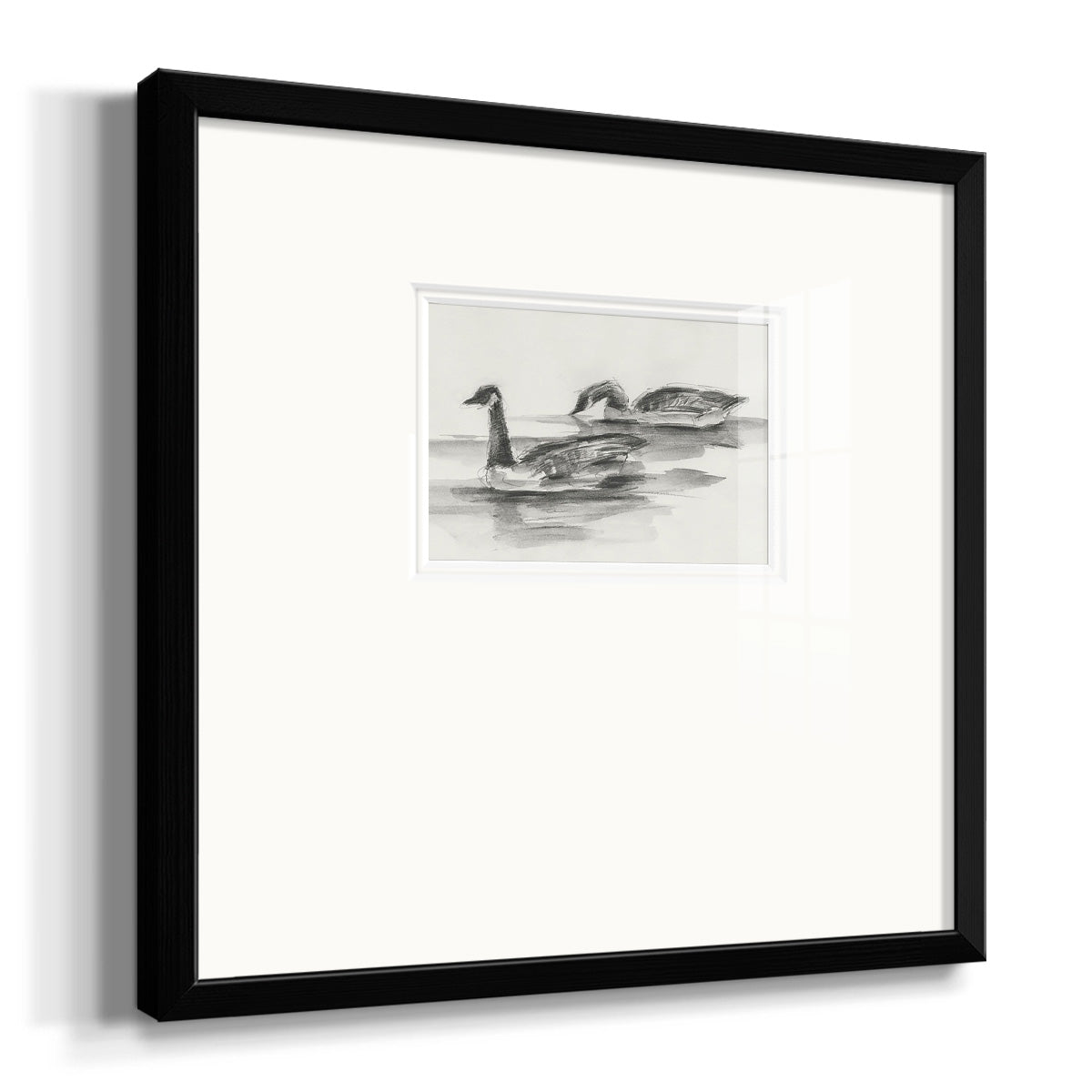 Geese Study II Premium Framed Print Double Matboard