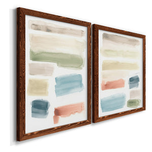 Watercolor Swatches I - Premium Framed Canvas 2 Piece Set - Ready to Hang
