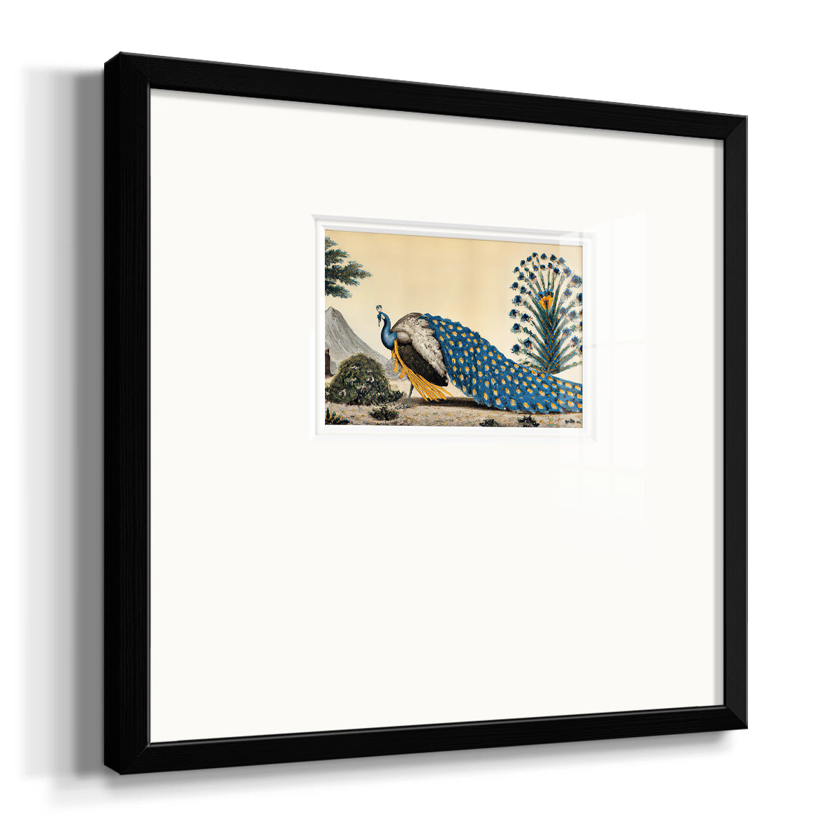 Peacock Plum Premium Framed Print Double Matboard