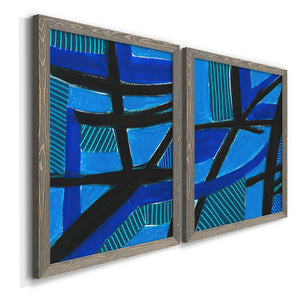 Involved Blues I - Barnwood Framed Canvas Set
