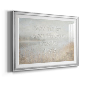 Shine His Light - Modern Framed Art Print