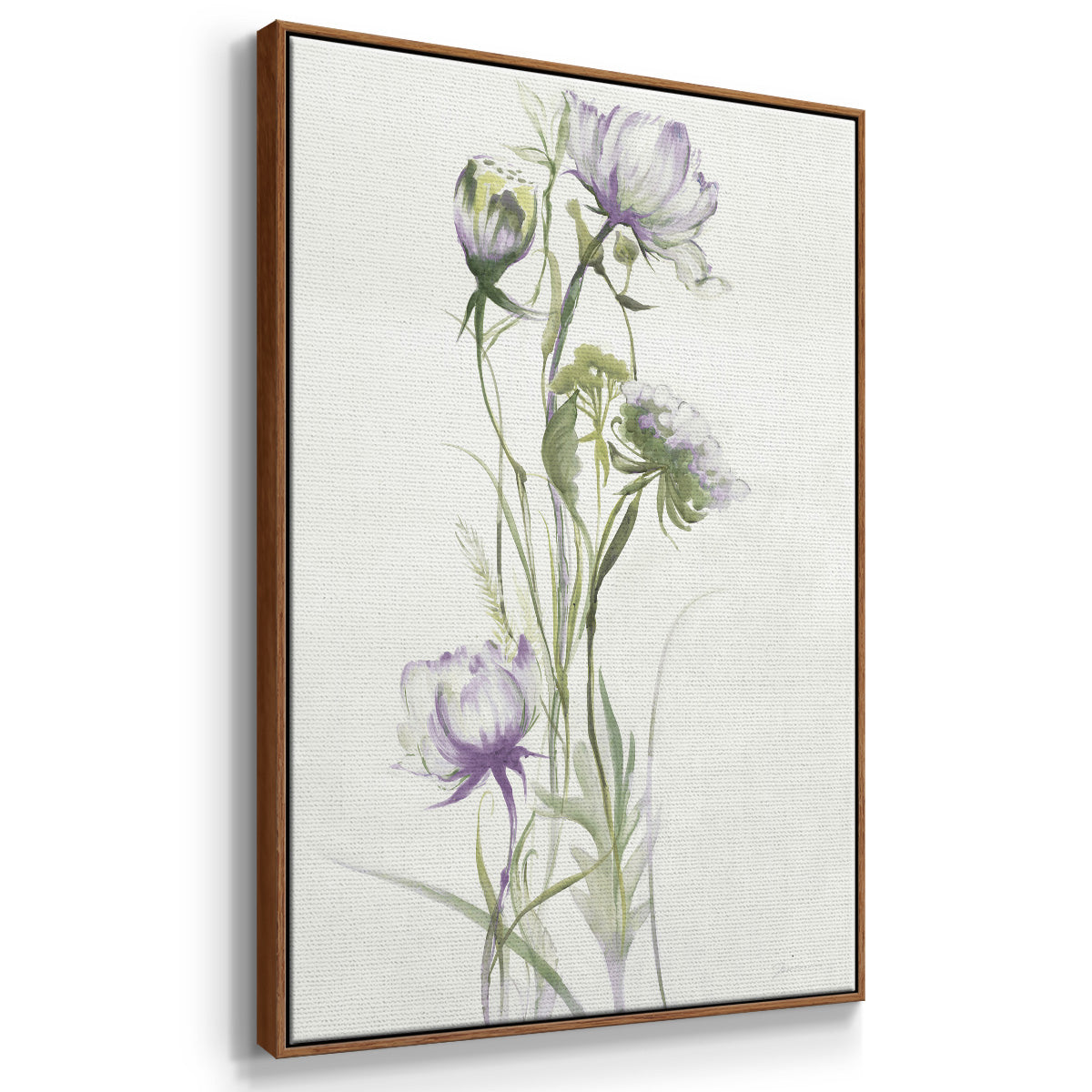 Late Summer Wildflowers I V30 - Framed Premium Gallery Wrapped Canvas L Frame - Ready to Hang