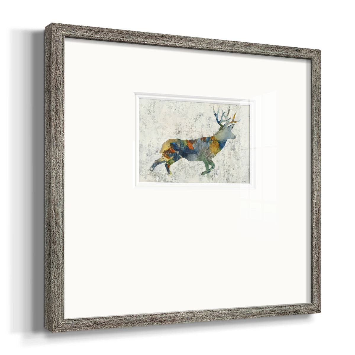 Deer Totem Premium Framed Print Double Matboard