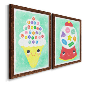 Ice Cream Alphabet- Premium Framed Canvas in Barnwood - Ready to Hang