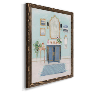 Blue Bath II - Premium Canvas Framed in Barnwood - Ready to Hang