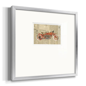 Vintage Red- Premium Framed Print Double Matboard
