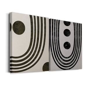 Tubular Abstract I Premium Gallery Wrapped Canvas - Ready to Hang - Set of 2 - 8 x 12 Each
