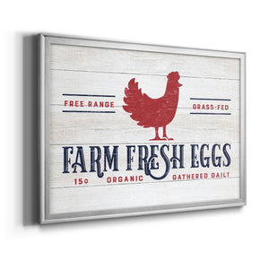 Farm Fresh Eggs - Modern Framed Canvas Print