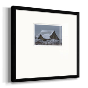 Winter Barn Premium Framed Print Double Matboard