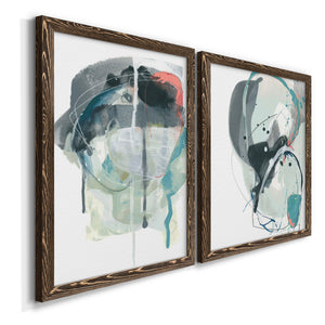 Stone Aperture III - Barnwood Framed Canvas Set