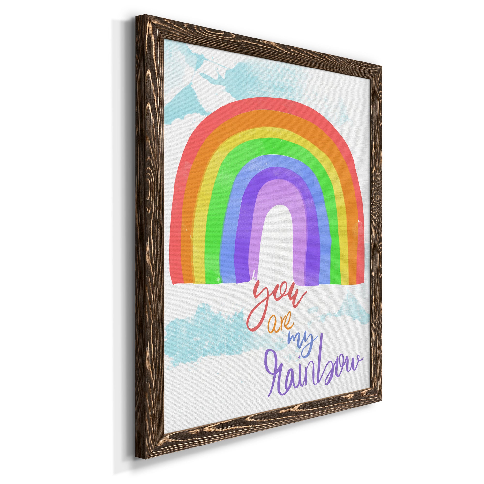 You Are My Rainbow - Premium Canvas Framed in Barnwood - Ready to Hang