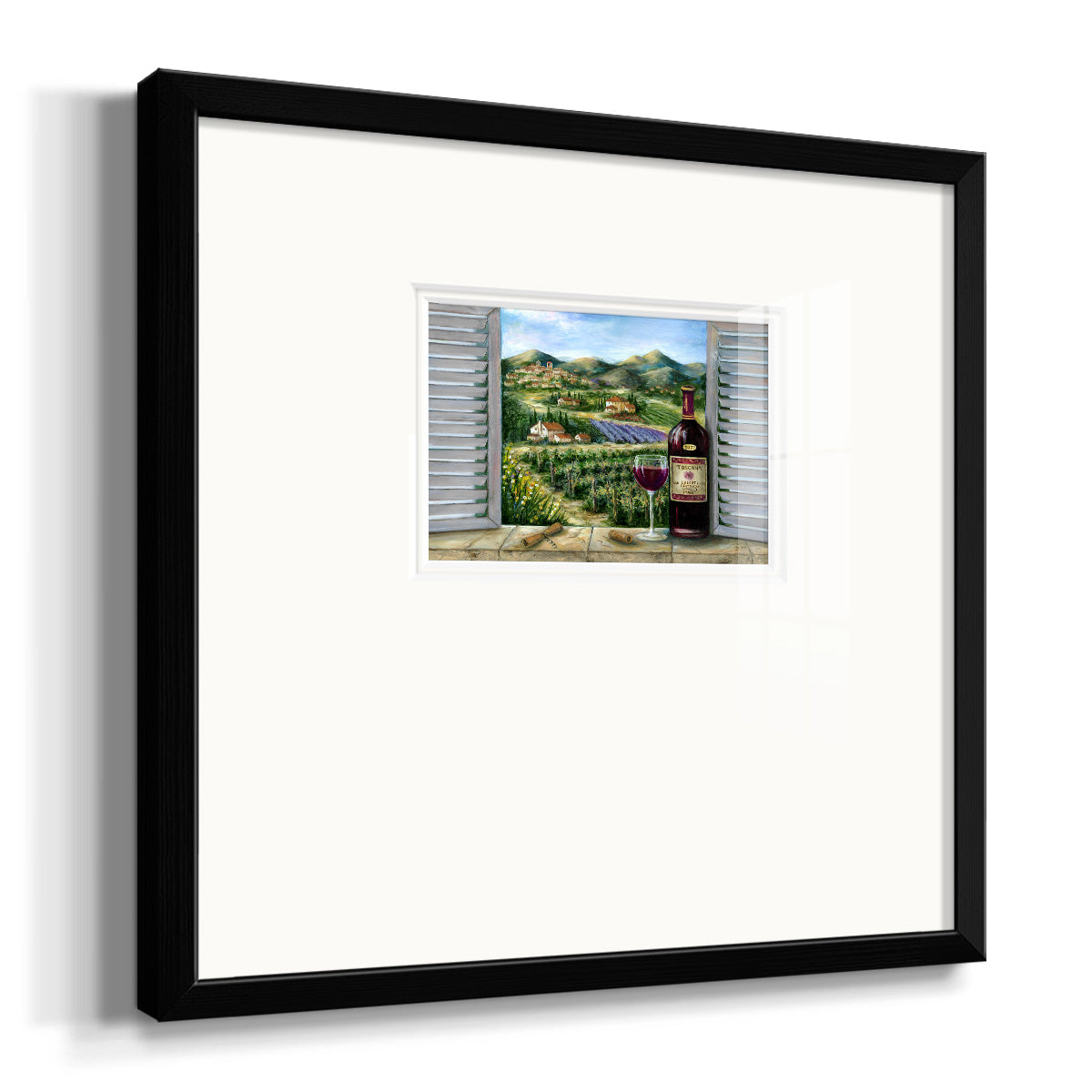 Tuscan Red and Vineyard Premium Framed Print Double Matboard