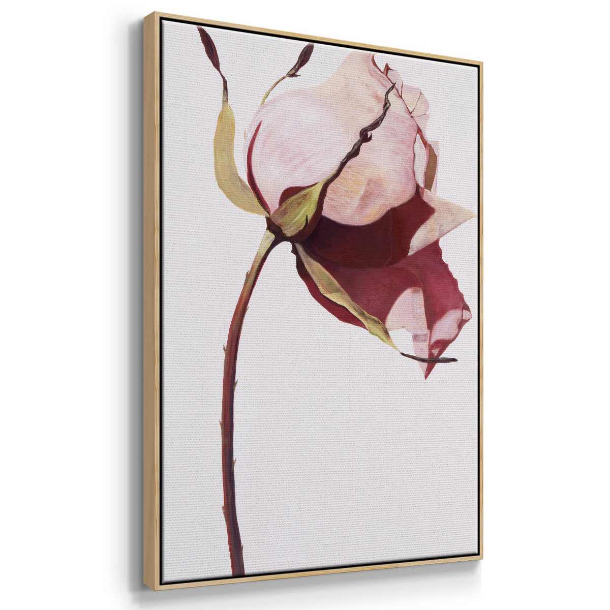 Love Is A Rose I - Framed Premium Gallery Wrapped Canvas L Frame - Ready to Hang