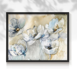 41787,artwork,flowers,floral,painting,modern,decor,home,interior,white,blue,delicate,blossoms,design,nature,still life,aesthetic,elegant,beauty,frame,neutral,soft tones,decor piece,wall art,creativity,inspiration,harmony,fresh,visual,texture,light,contemporary,arrangement,botanical,vivid,outdoors,tranquility,color palette,visual composition,Re-stickable,Plants & Flowers
