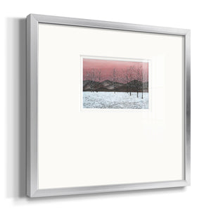 Sunset Snowfall II Premium Framed Print Double Matboard