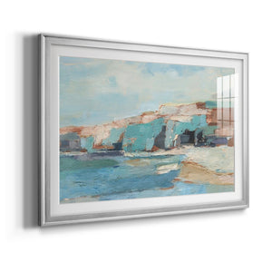 Turquoise Cliff Wall II - Modern Framed Art Print