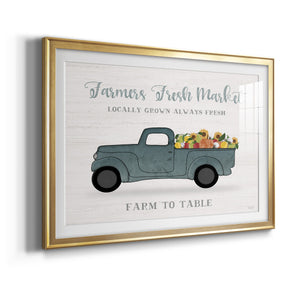 Fresh Sunflowers Truck Premium Framed Print - Ready to Hang