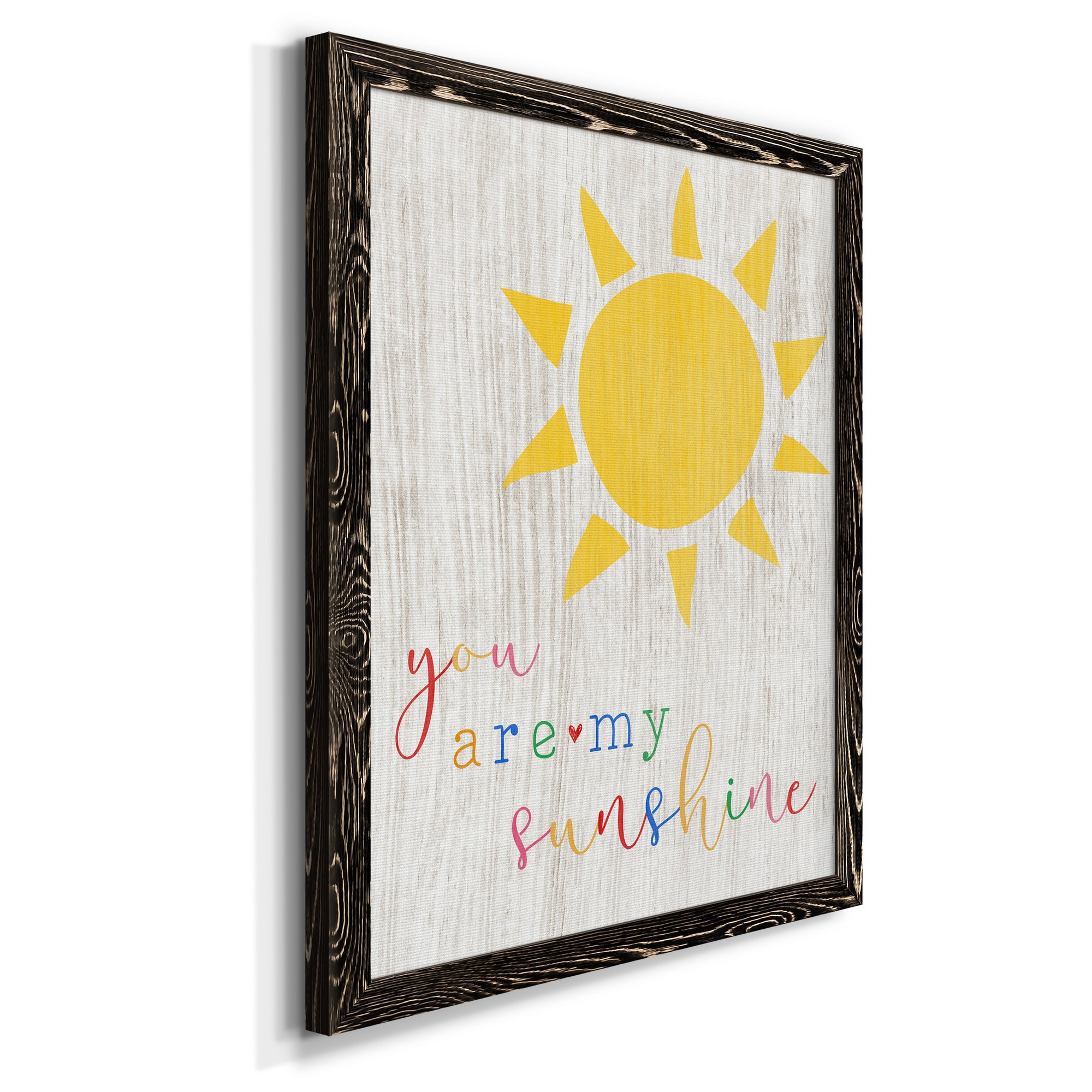 You are my Sunshine - Premium Canvas Framed in Barnwood - Ready to Hang