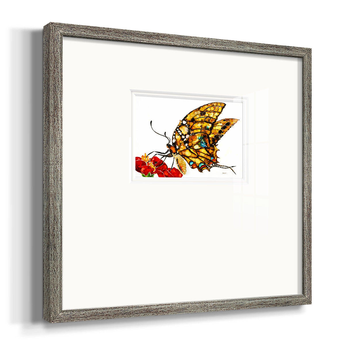 Wings II Premium Framed Print Double Matboard