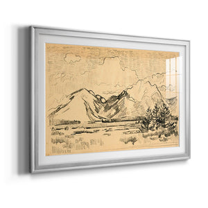 Hatched Horizon II - Modern Framed Art Print