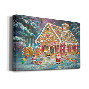 Santa's Ginger Workshop - Premium Gallery Wrapped Canvas  - Ready to Hang
