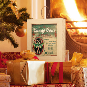 Vintage Ad Candy Canes, Handmade Ornament