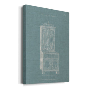 Hepplewhite Desk & Bookcase III - Canvas Art Print