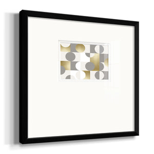 Modern Gold Reflections Premium Framed Print Double Matboard