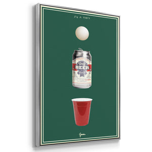 Fig. A: Party - Framed Premium Gallery Wrapped Canvas L Frame - Ready to Hang