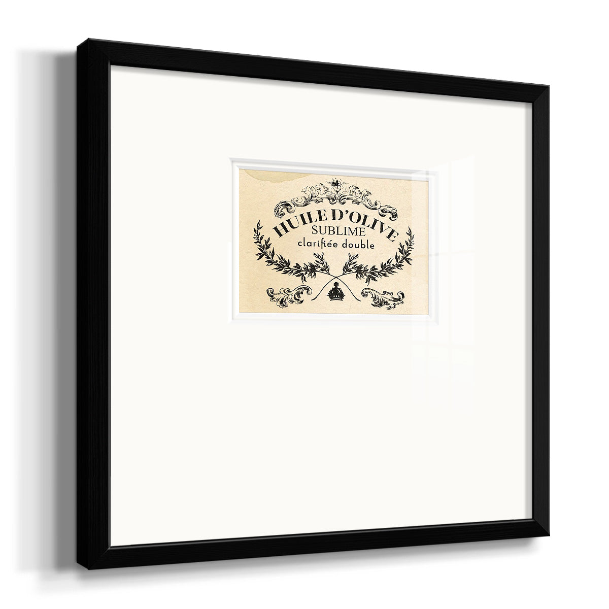 Antique French Label IV Premium Framed Print Double Matboard