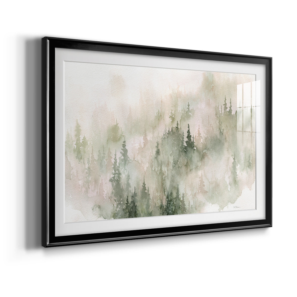 Misty Mountain Sides Premium Framed Print - Ready to Hang