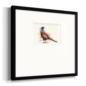 Pheasant Splash 5 Premium Framed Print Double Matboard