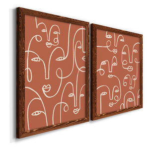 Connected Expressions I - Barnwood Framed Canvas Set