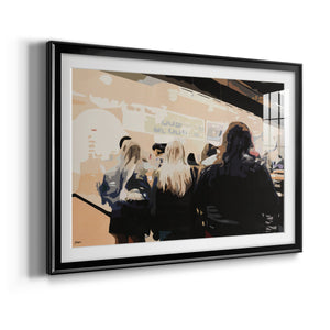 Late Night Queue - Modern Framed Art Print