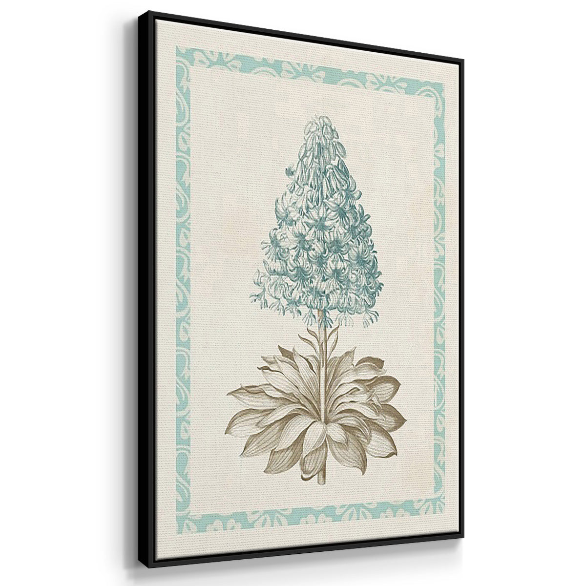 Willow Blue Besler IV - Framed Premium Gallery Wrapped Canvas L Frame 3 Piece Set - Ready to Hang