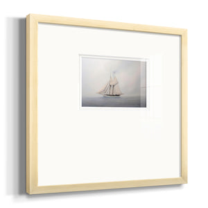 Foggy Sail III Premium Framed Print Double Matboard