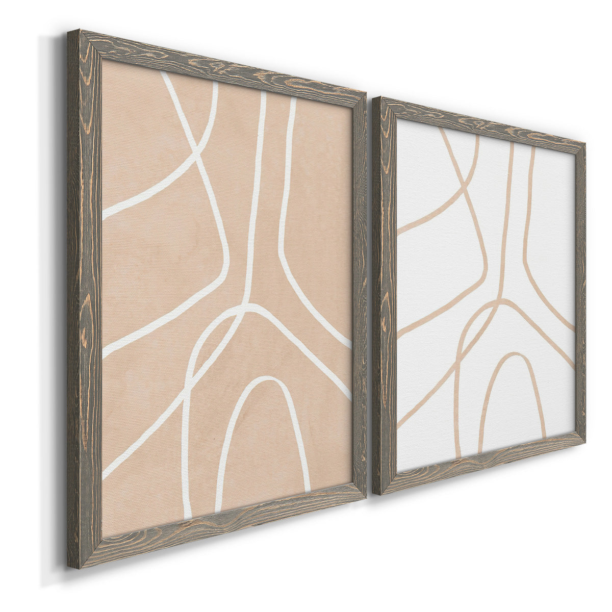 Clean Contour III - Premium Framed Canvas 2 Piece Set - Ready to Hang