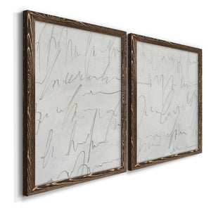 Scrabble I - Barnwood Framed Canvas Set