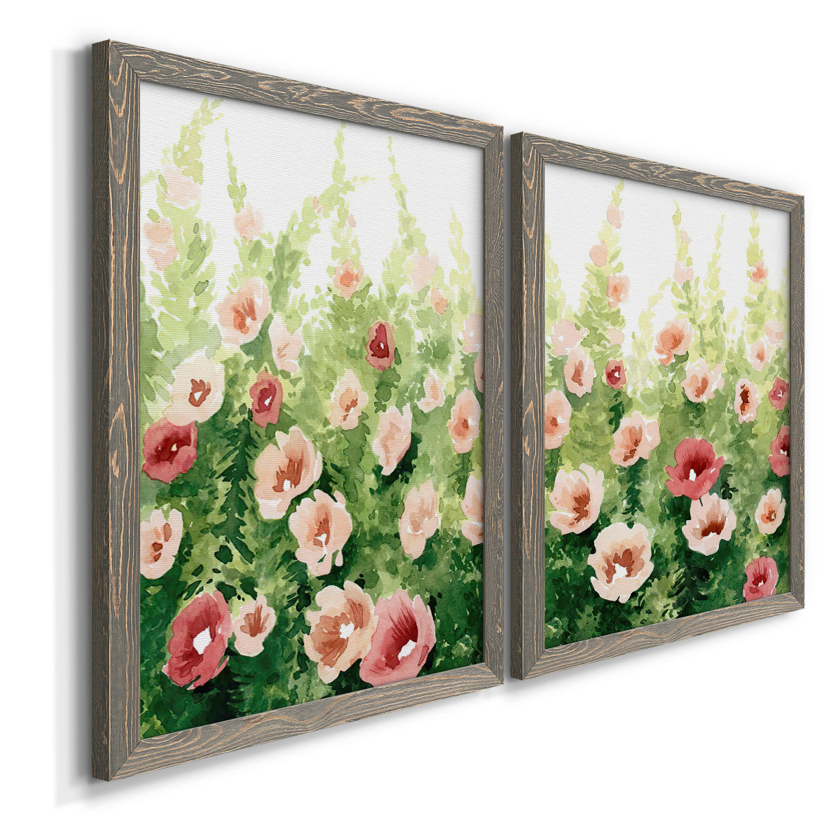 Sunlit Flora I - Premium Framed Canvas 2 Piece Set - Ready to Hang