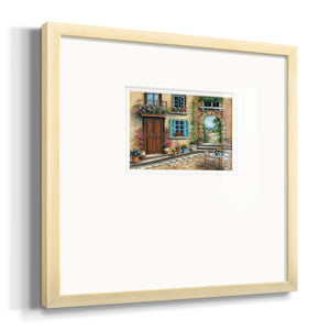 Tuscan Courtyard Premium Framed Print Double Matboard