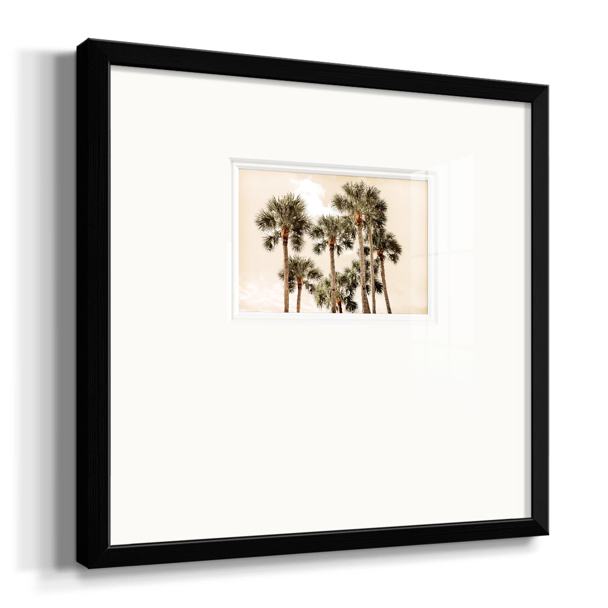 Blushing Palms Premium Framed Print Double Matboard