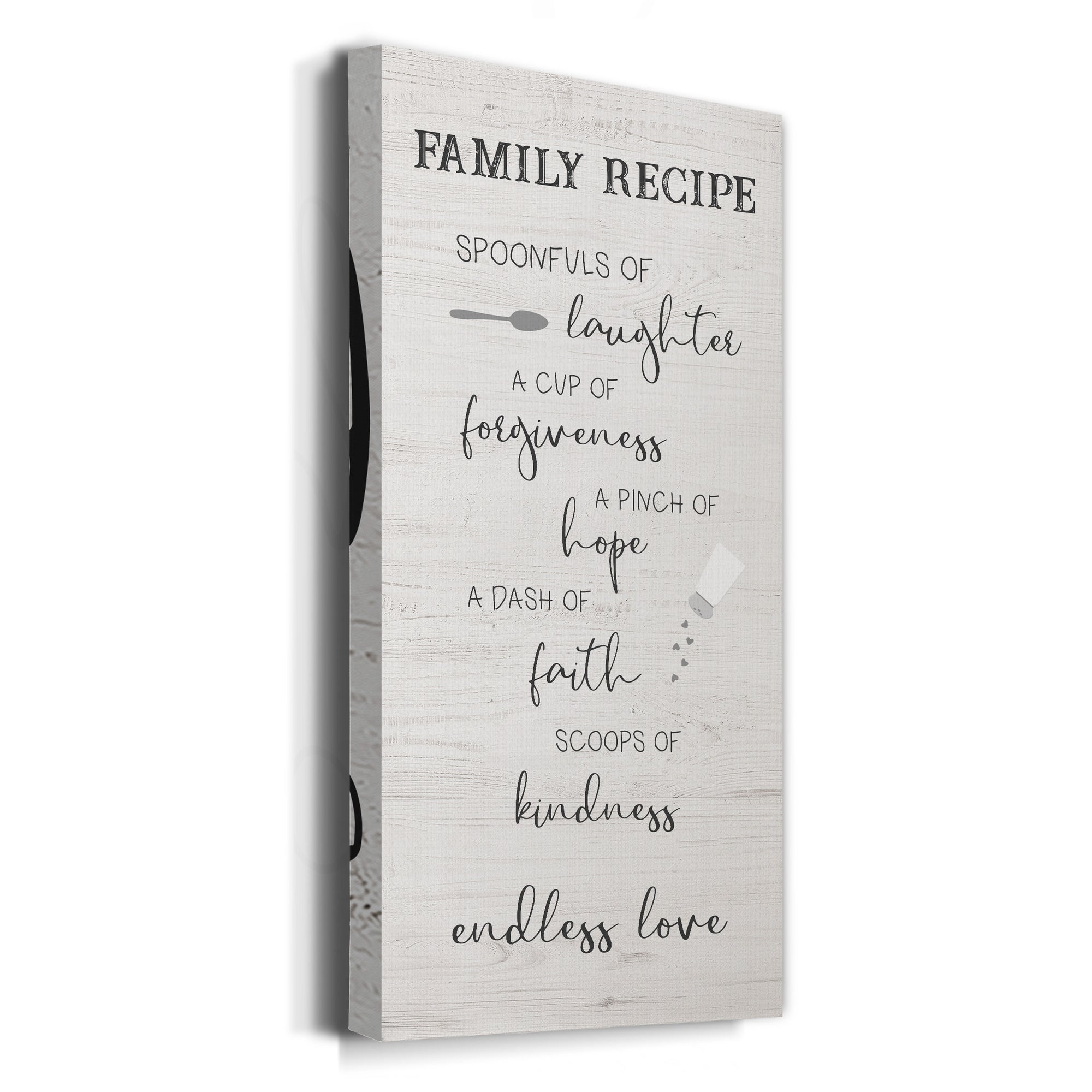 Family Kitchen Recipe - Premium Gallery Wrapped Canvas - Ready to Hang