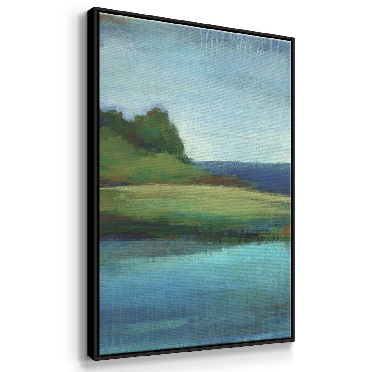 Silent Lakeside I - Framed Premium Gallery Wrapped Canvas L Frame - Ready to Hang