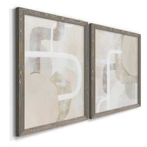 Quiet Affection I - Barnwood Framed Canvas Set