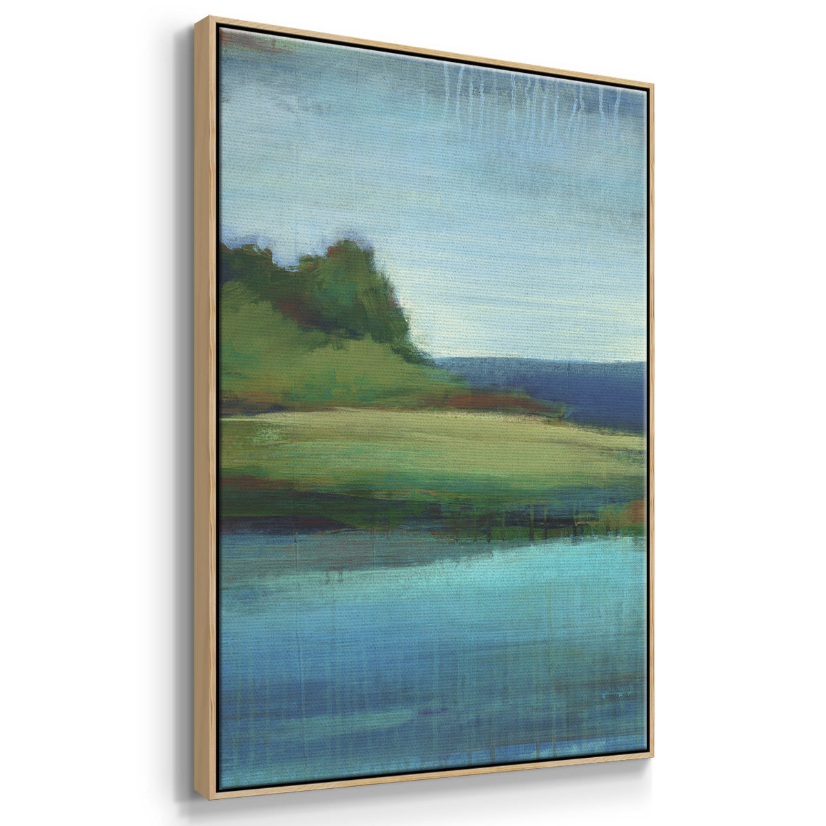 Silent Lakeside I - Framed Premium Gallery Wrapped Canvas L Frame - Ready to Hang