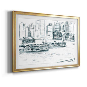 Ferryboats I - Modern Framed Art Print