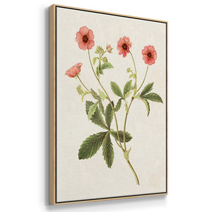 Flowers of the Seasons VI - Framed Premium Gallery Wrapped Canvas L Frame 3 Piece Set - Ready to Hang