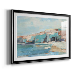 Turquoise Cliff Wall II - Modern Framed Art Print