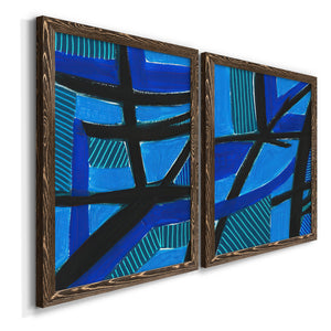 Involved Blues I - Barnwood Framed Canvas Set